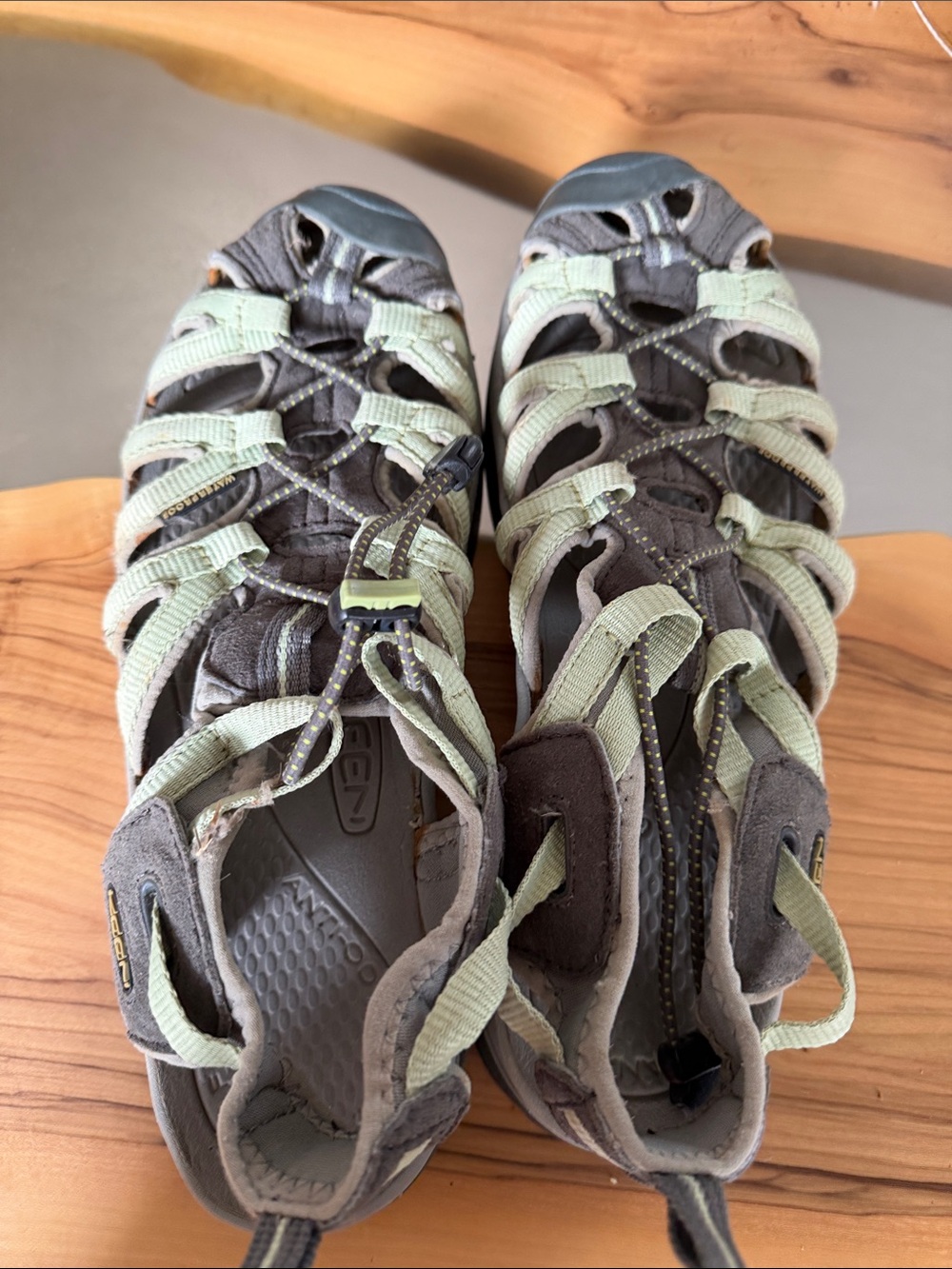 Keen Women's Sport Sandals in Light Green and Gray